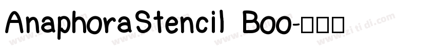 AnaphoraStencil  Boo字体转换